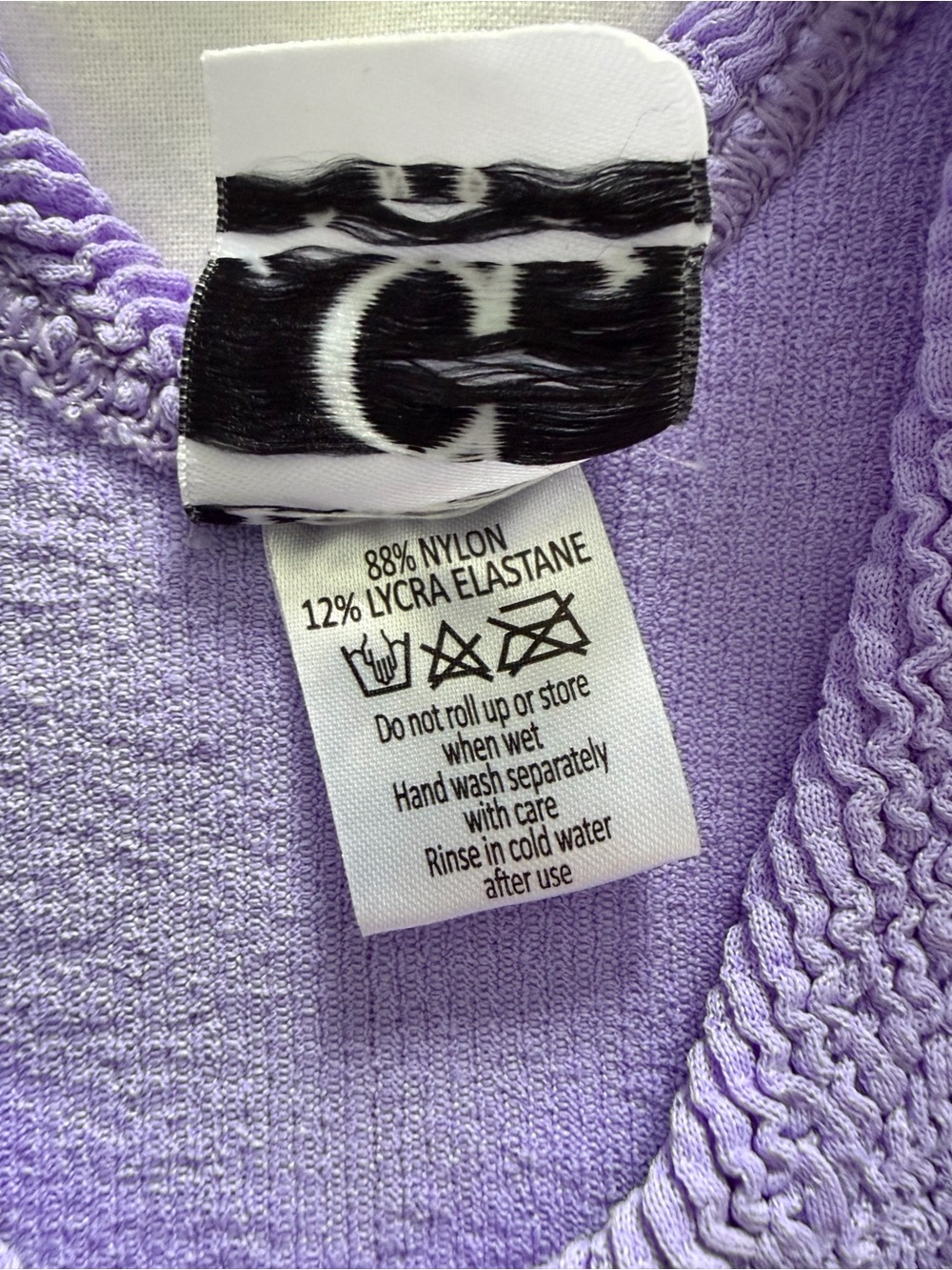 Hunza G Purple Lilac Ribbed Tank Mini Resortcore Swim Dress - Picture 13 of 13